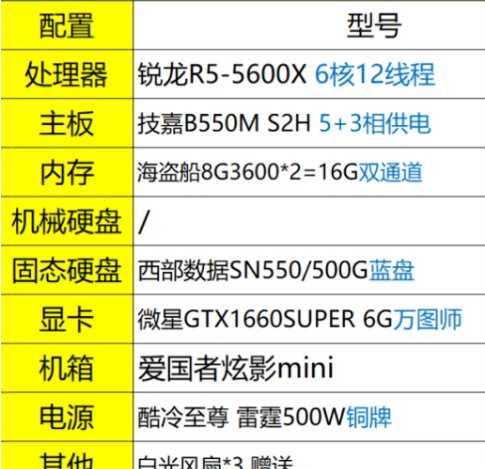 组装台式电脑配置清单及价格分析（打造个性化配置）