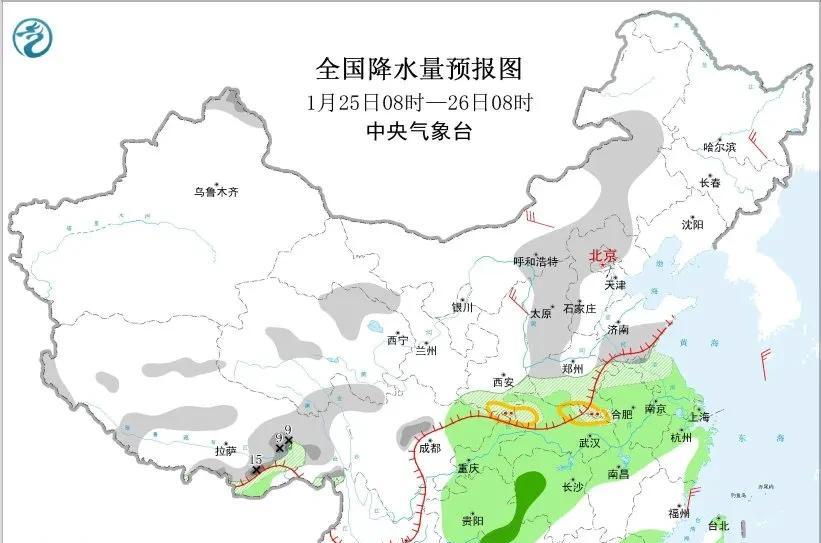 新一轮冷空气锁定中东部!25-27日雨雪冻雨上线,局地降温超8℃ 新一轮冷空气锁定中东部!25-27日雨雪冻雨上线,局地降温超8℃