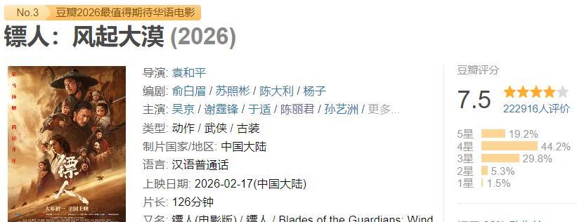 《镖人》追平《哪吒2》,连续四天逆跌,票房达8.4亿,破13项纪录 《镖人》追平《哪吒2》,连续四天逆跌,票房达8.4亿,破13项纪录