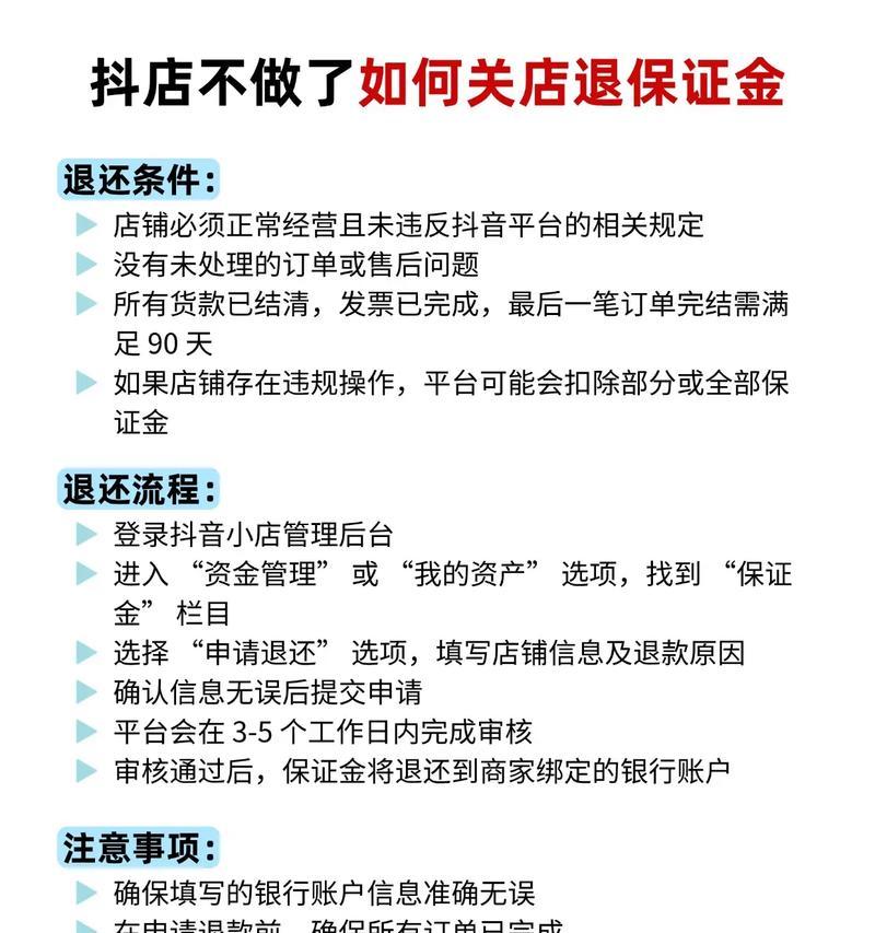 抖音橱窗保证金退回条件详解(保证金退回流程) 抖音橱窗保证金退回条件详解(保证金退回流程)