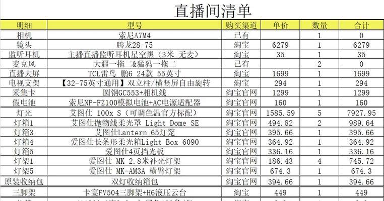 打造完美直播间设备清单(直播间必备设备清单) 打造完美直播间设备清单(直播间必备设备清单)