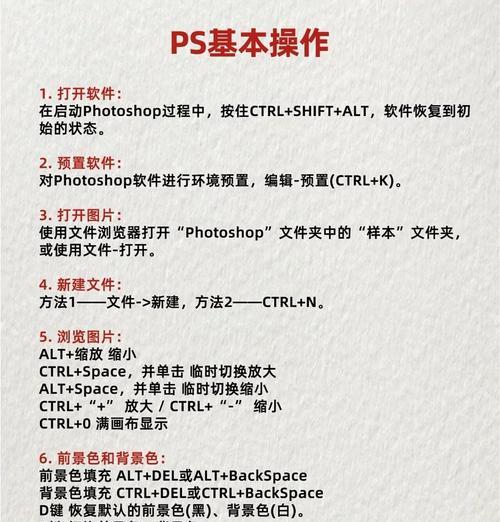 学习PS基础知识——从零开始（掌握PS基本操作）