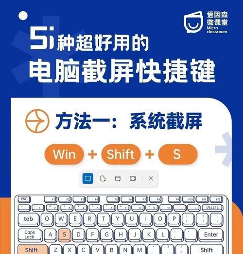 电脑操作快捷键截图大全（15个常用快捷键操作）
