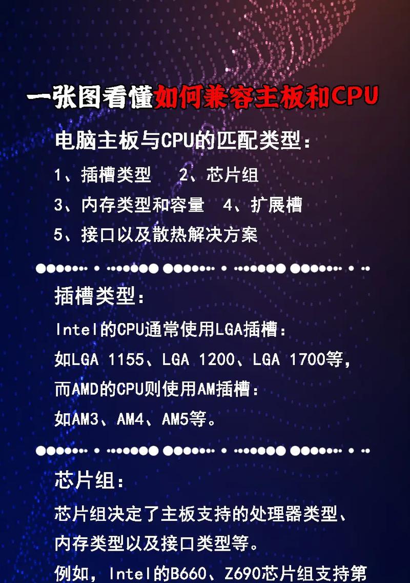 CPU与主板搭配教程（如何正确搭配CPU与主板）