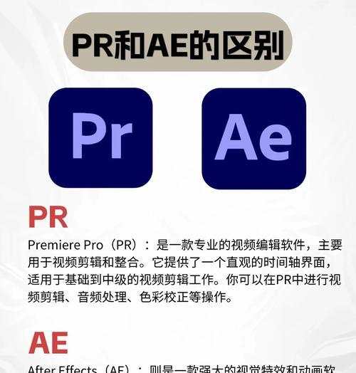AE和PR的区别及应用场景解析(掌握AE和PR) AE和PR的区别及应用场景解析(掌握AE和PR)