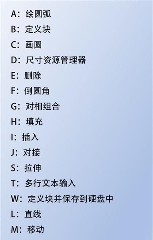 CAD计算面积快捷键大全（掌握这些快捷键）